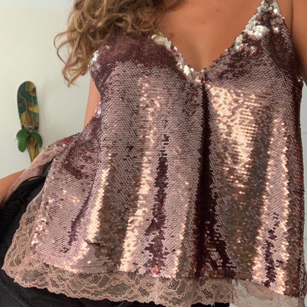 Baby Pink Sequined Top